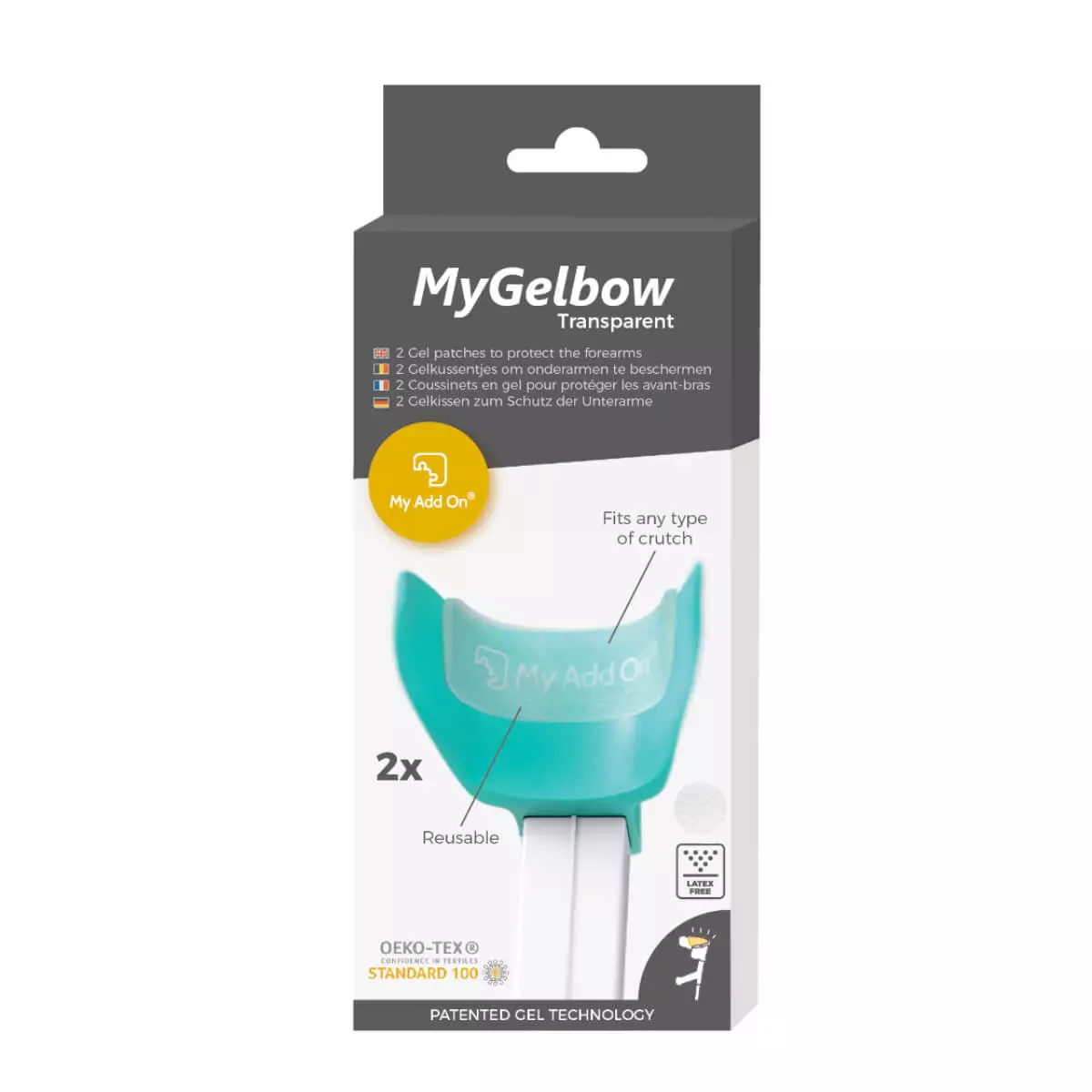  MyGelbow Gel-Krückenpolster