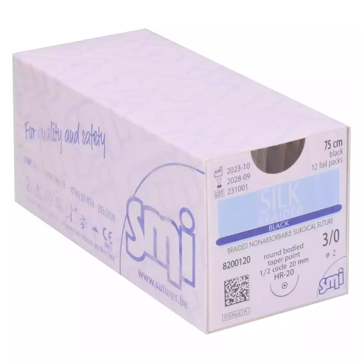  Silk Braided Black Nahtmaterial