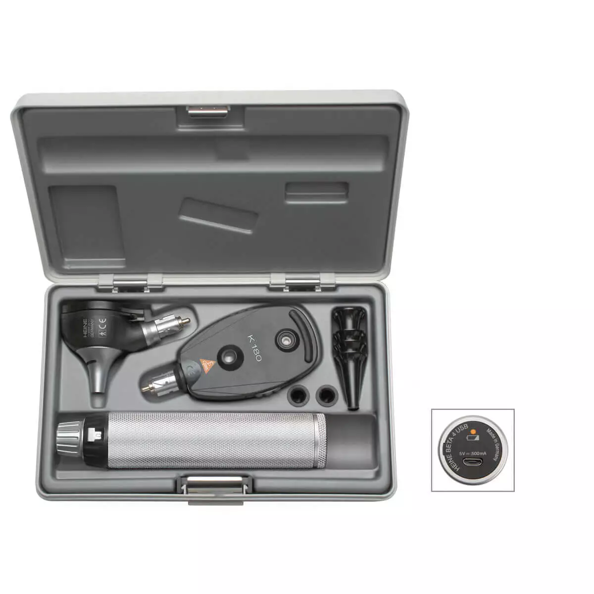  HEINE K180 F.O. Otoskop & K180 Ophthalmoskop im Set