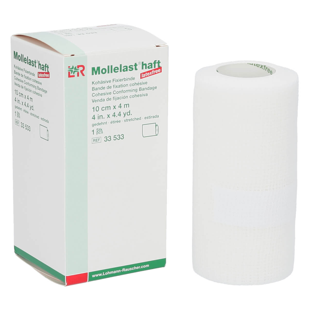 Binde Weiss Lohmann & Rauscher Mollelast haft Binde Weiß, 10 cm x 4 m online kaufen