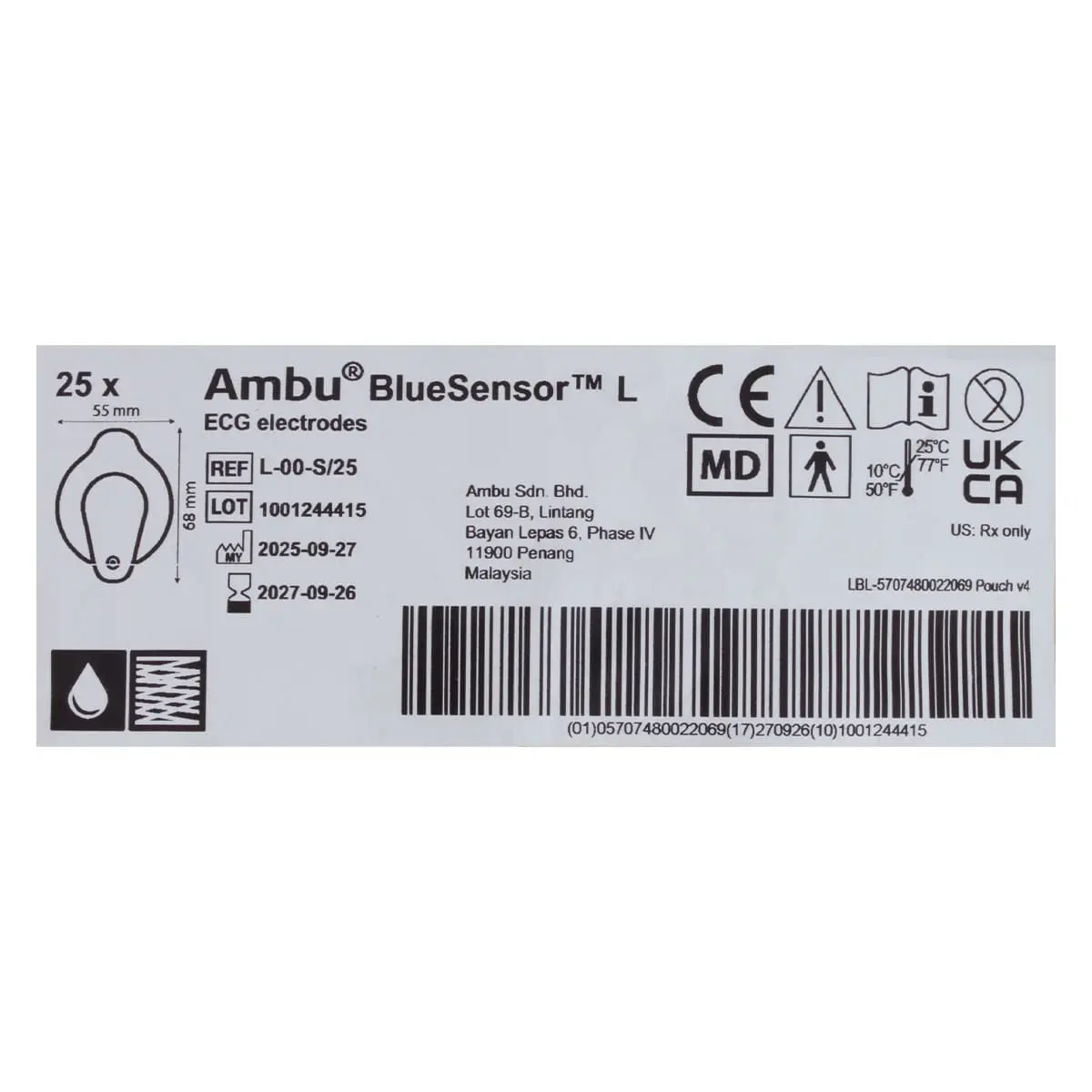 BlueSensor L-00-S/25 Einweg-EKG-Elektroden BlueSensor L-00-S/25 Einweg-EKG-Elektroden
