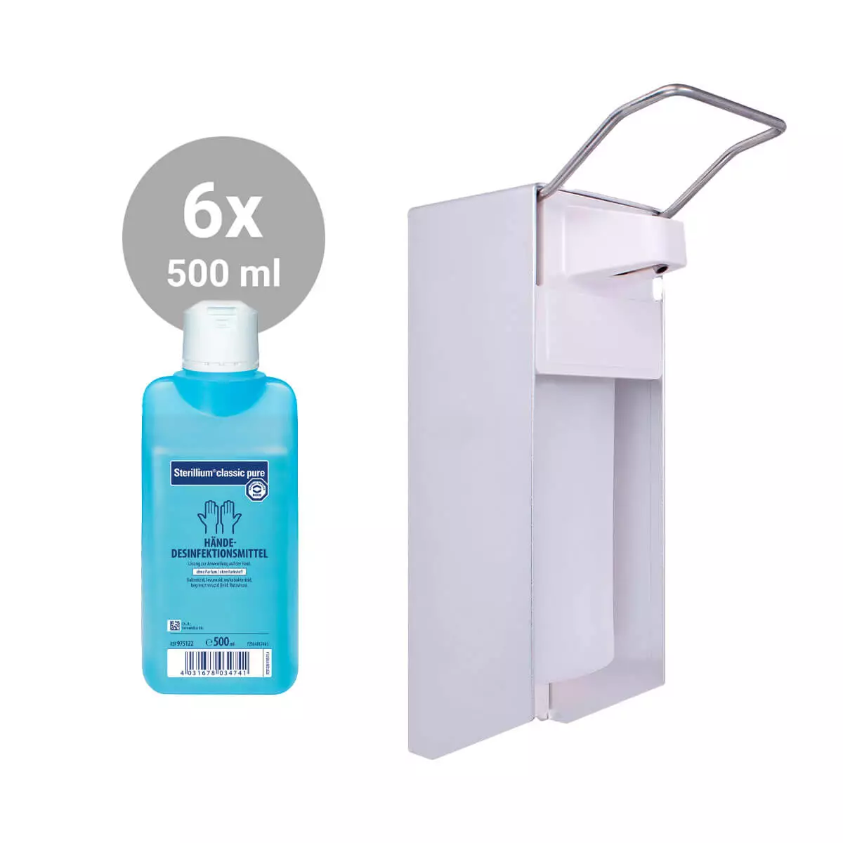  Spar-Bundle: DocCheck Hygienespender "Pump" + Sterillium classic pure