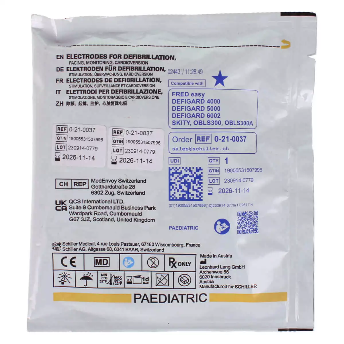  Elektroden für FRED easy Defibrillator
