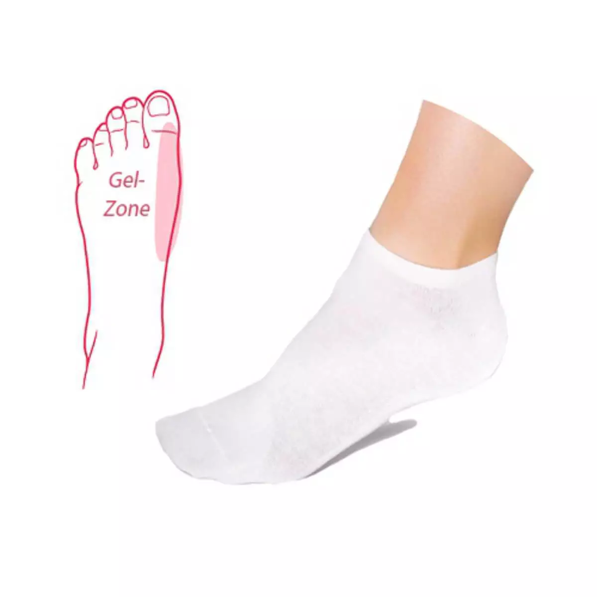  Söckchen mit integrierter Hallux-Gel-Zone