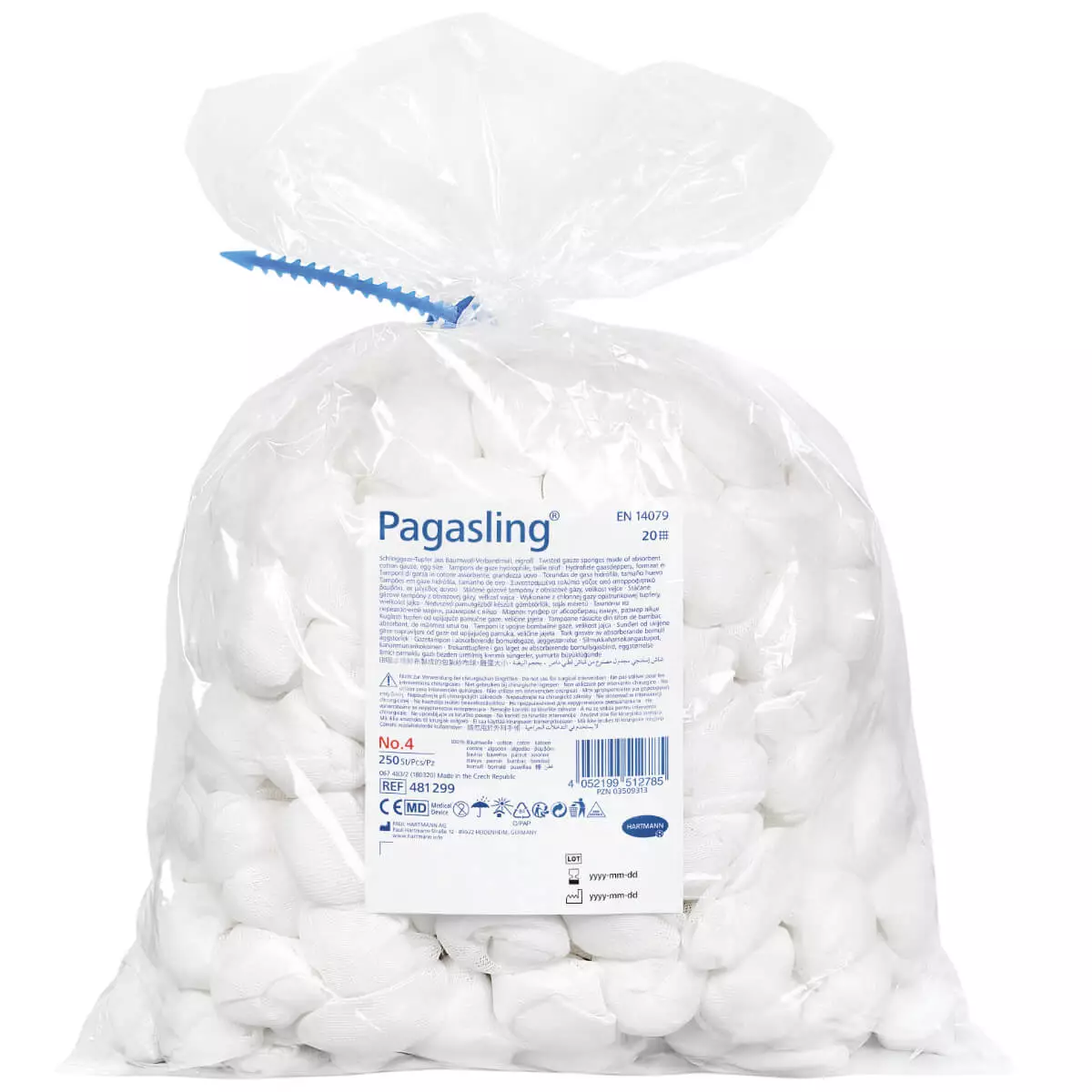  Pagasling unsterile Schlinggazetupfer