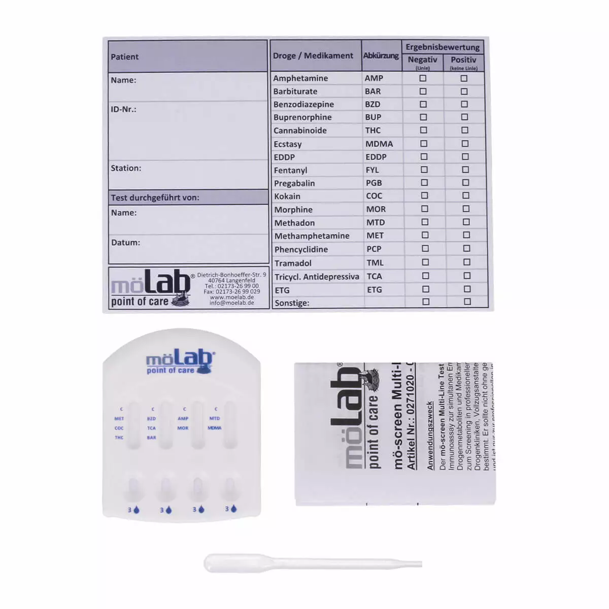  Multi-Line Urin Drogentest