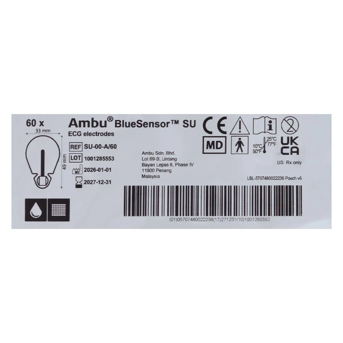 BlueSensor SU-00-A/60 Einweg-EKG-Elektroden BlueSensor SU-00-A/60 Einweg-EKG-Elektroden