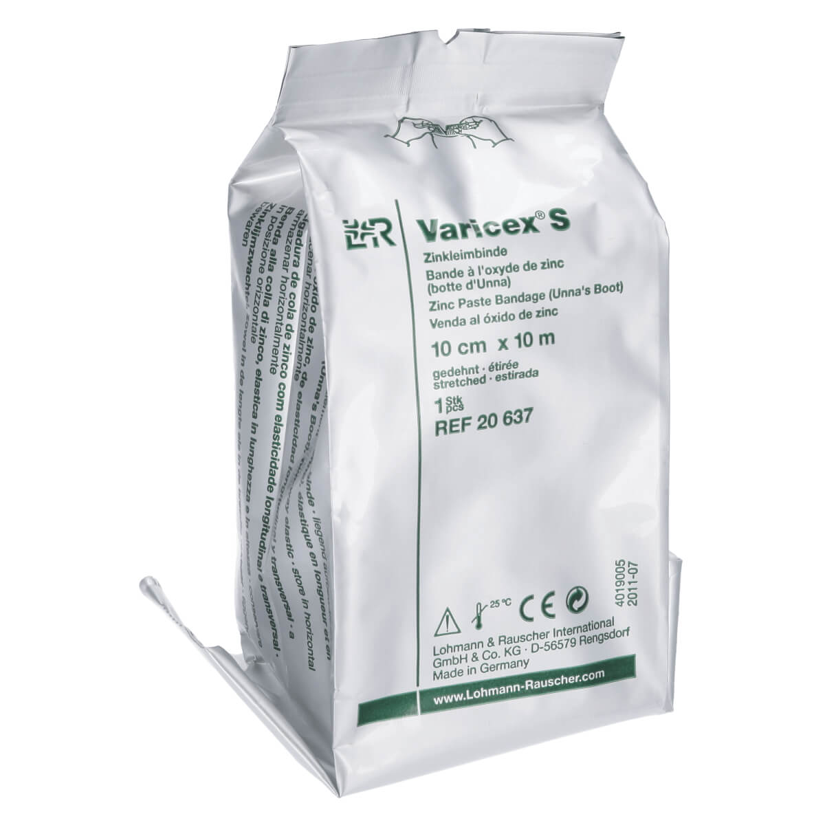 Lohmann & Rauscher Varicex S Zinkleimbinden 10 cm x 5 m, weiß, 1 Stück ...