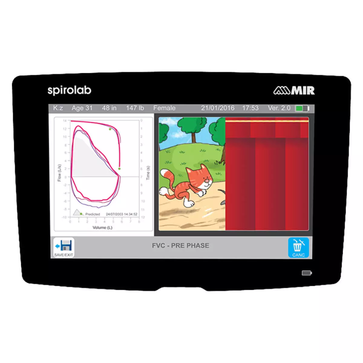  Spirolab Touchscreen Tisch-Spirometer