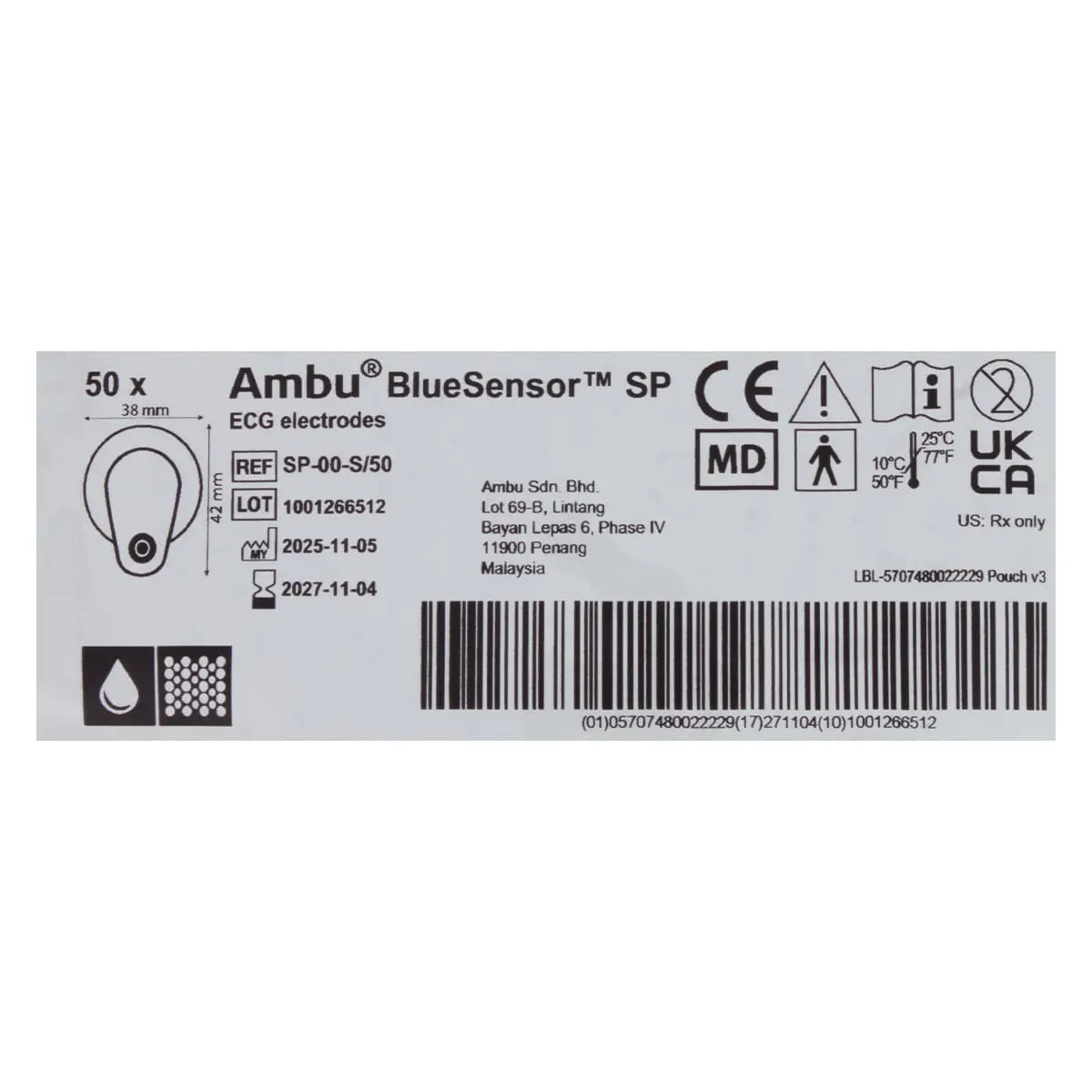 BlueSensor SP-00-S/50 Einweg-EKG-Elektroden BlueSensor SP-00-S/50 Einweg-EKG-Elektroden