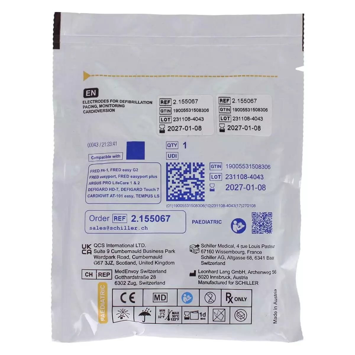 Elektroden für FRED easyport, easyport plus & PA-1 Defibrillator Elektroden für FRED easyport, easyport plus & PA-1 Defibrillator