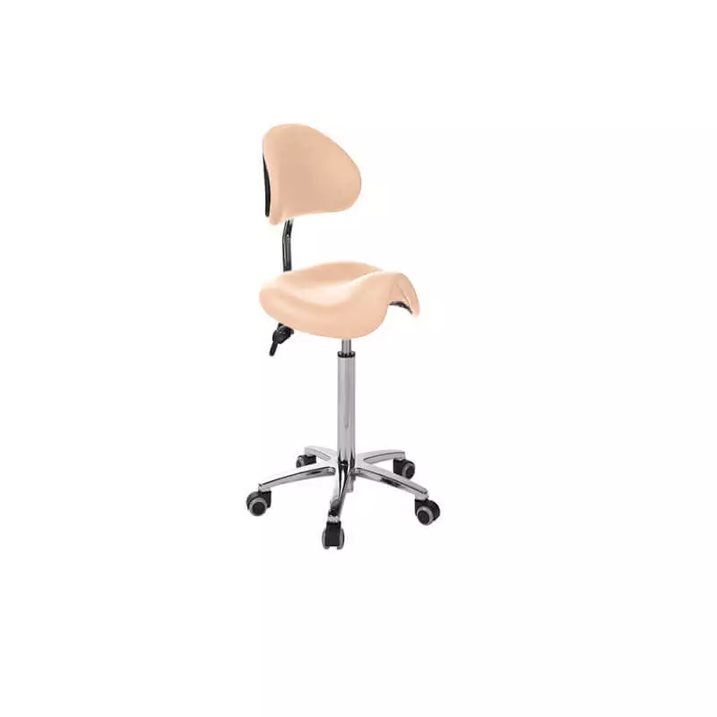 Rollhocker mit Derbysitz und Lehne Rollhocker mit Derbysitz und Lehne