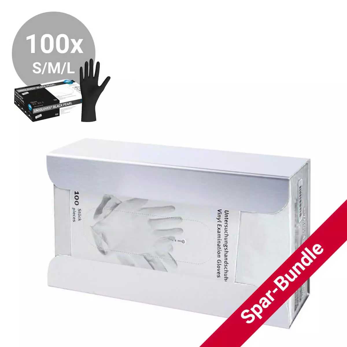  Spar-Bundle: Fix Handschuhspender + Black Pearl Nitril Handschuhe