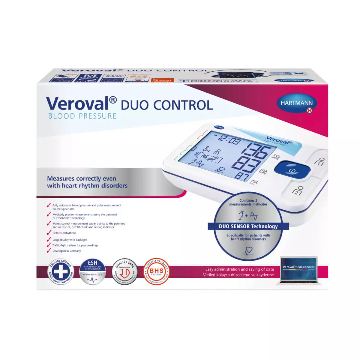  Veroval DUO CONTROL Oberarm-Blutdruckmessgerät