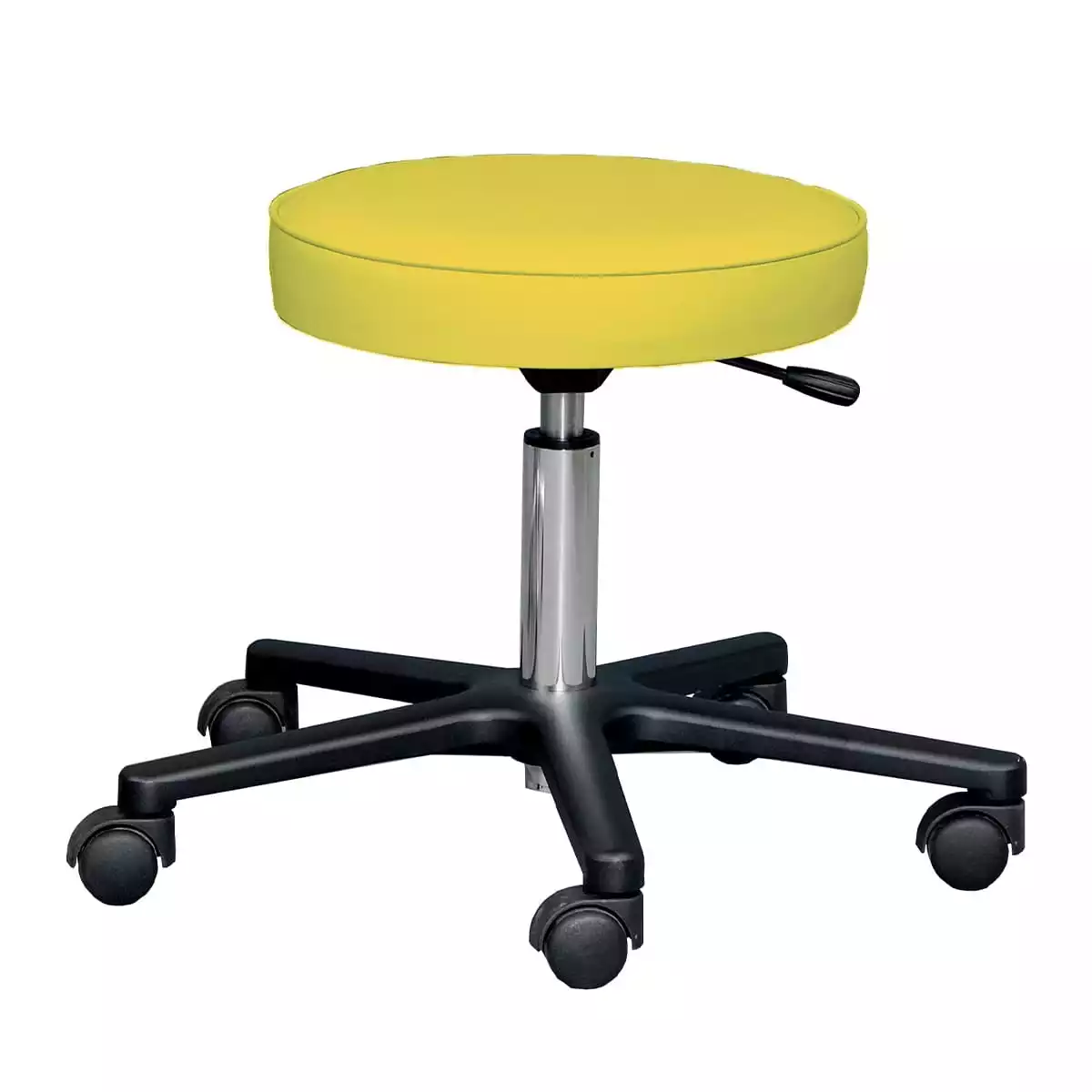  Drehhocker mit schwarzem Aluminium-Fußkreuz