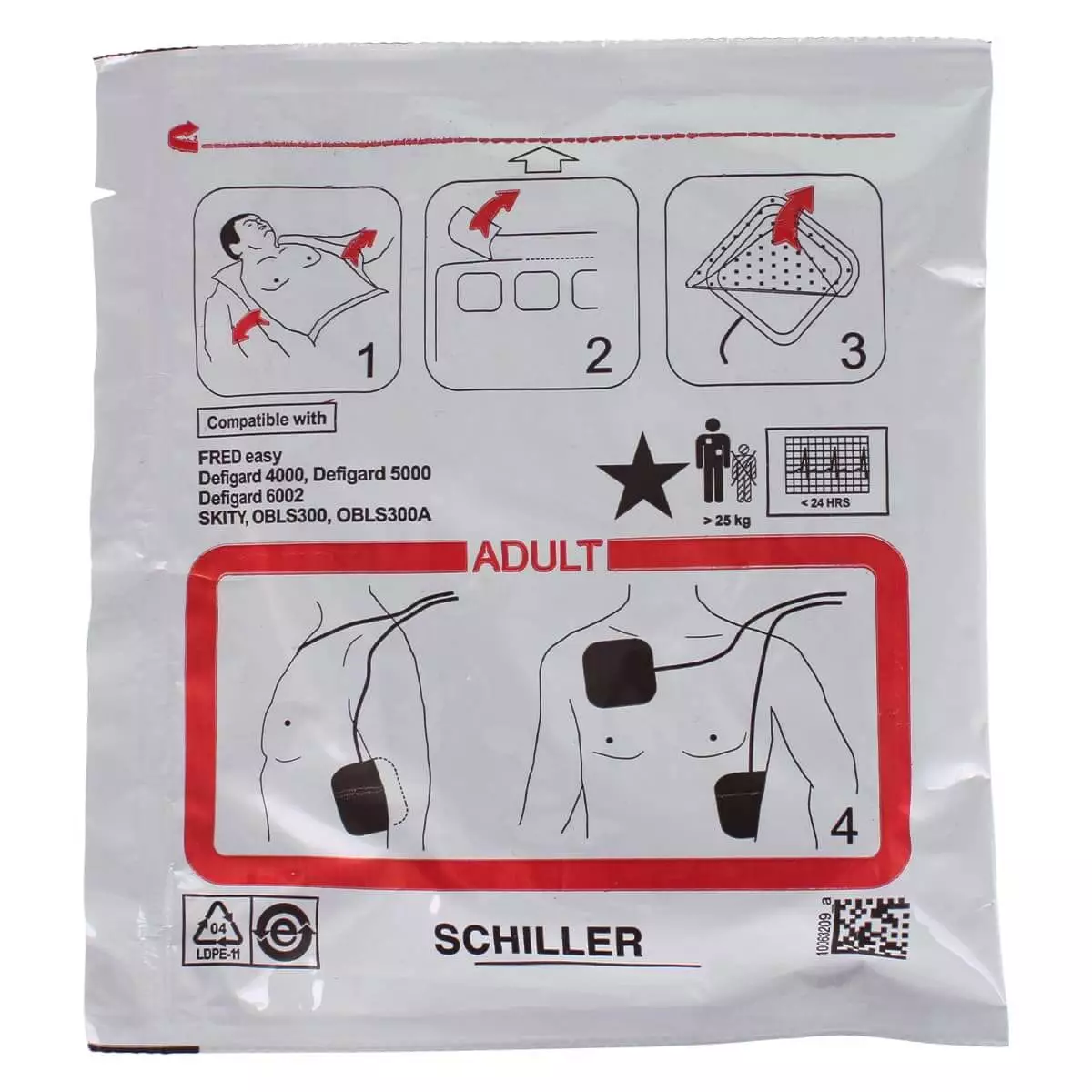  Elektroden für FRED easy Defibrillator