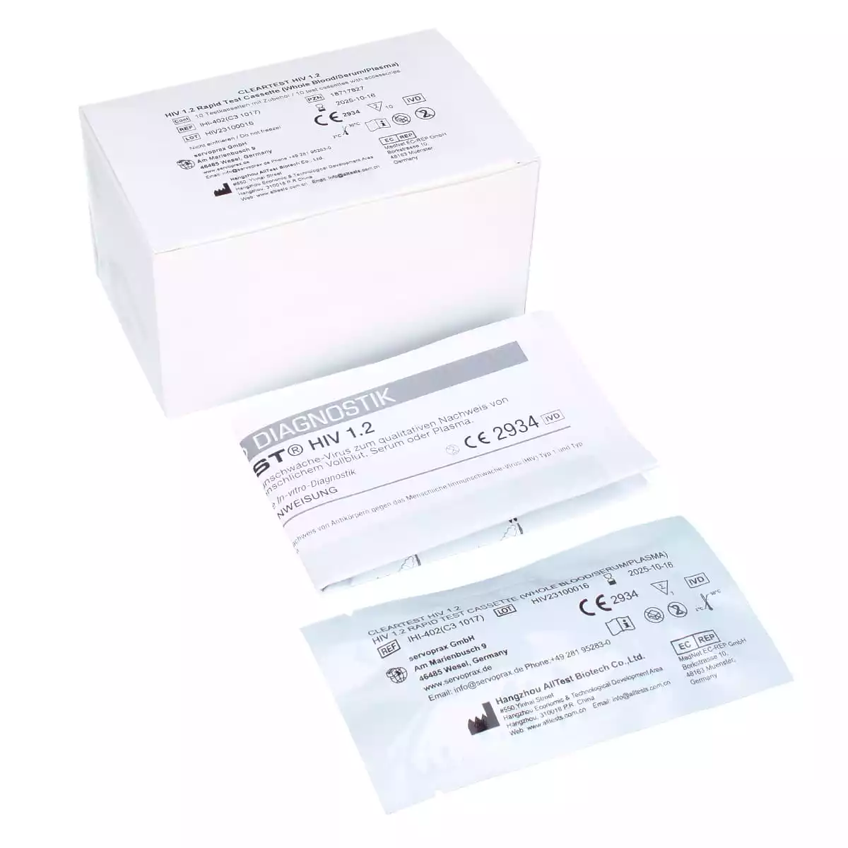  Cleartest HIV 1.2 Kassettenschnelltest