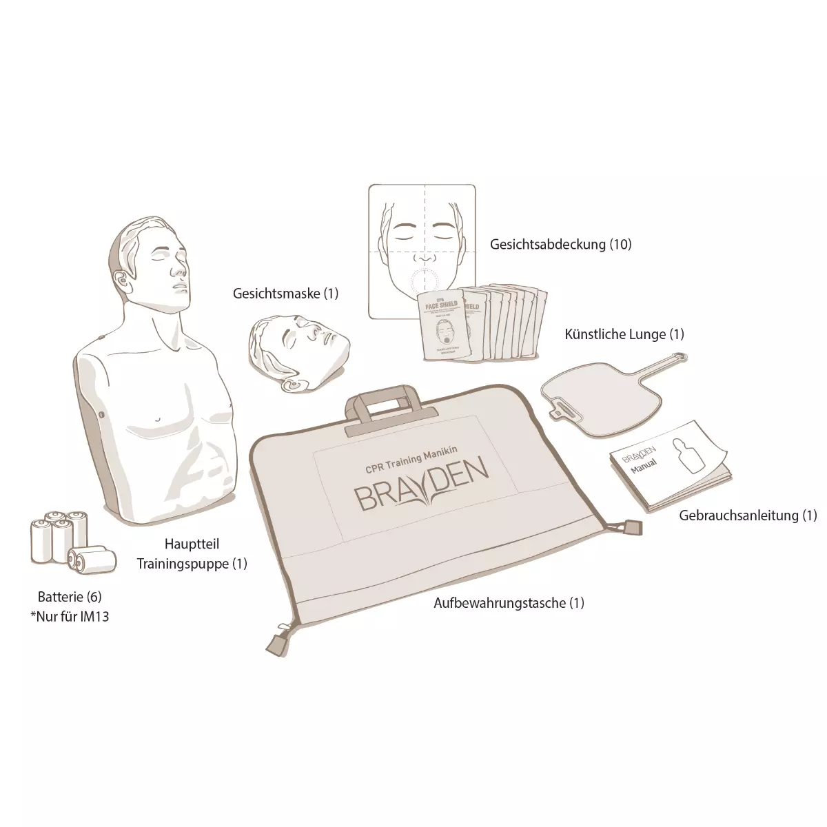  BRAYDEN CPR-Trainingspuppe Advanced