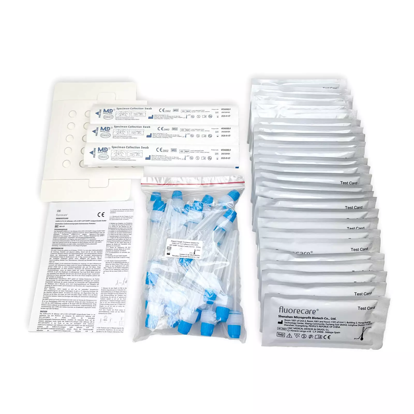  SARS-CoV-2, Influenza A/B, RSV, ADV, hMPV 6-in-1 Profi-Schnelltest