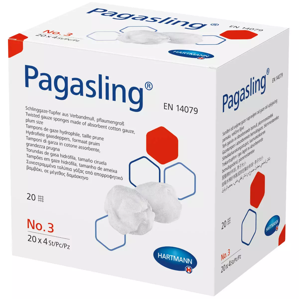  Pagasling sterile Schlinggazetupfer