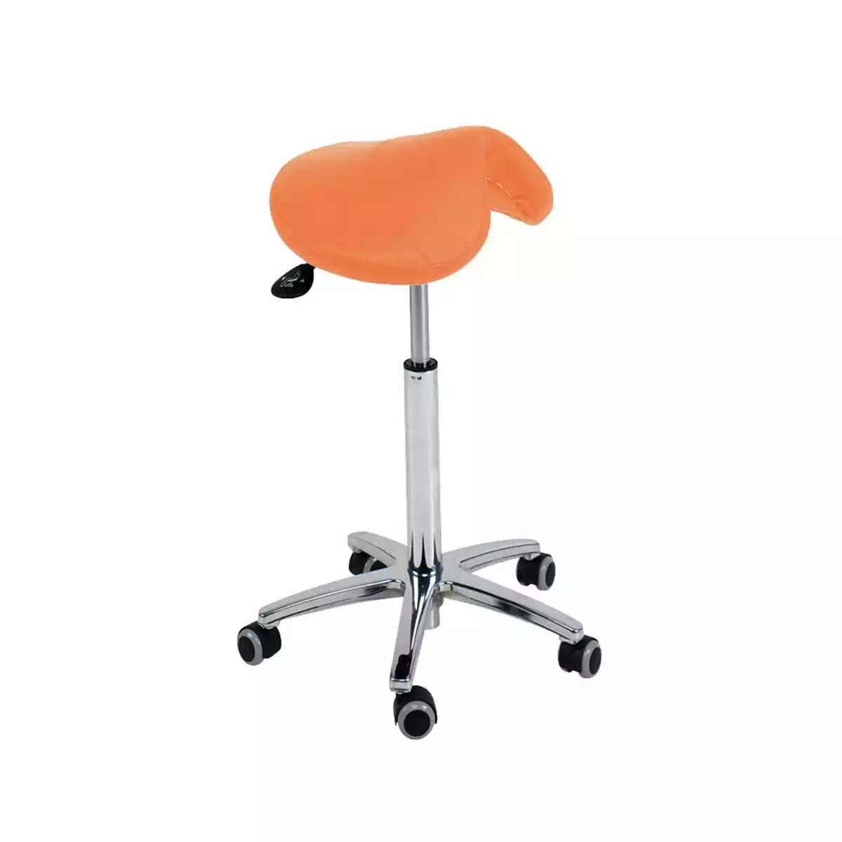 Rollhocker mit Sattelsitz Rollhocker mit Sattelsitz