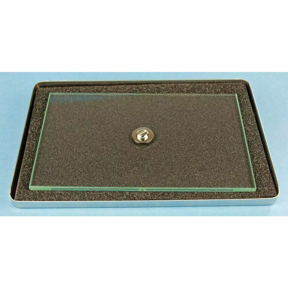  Instrumentenschale Glas mit Metalldeckel