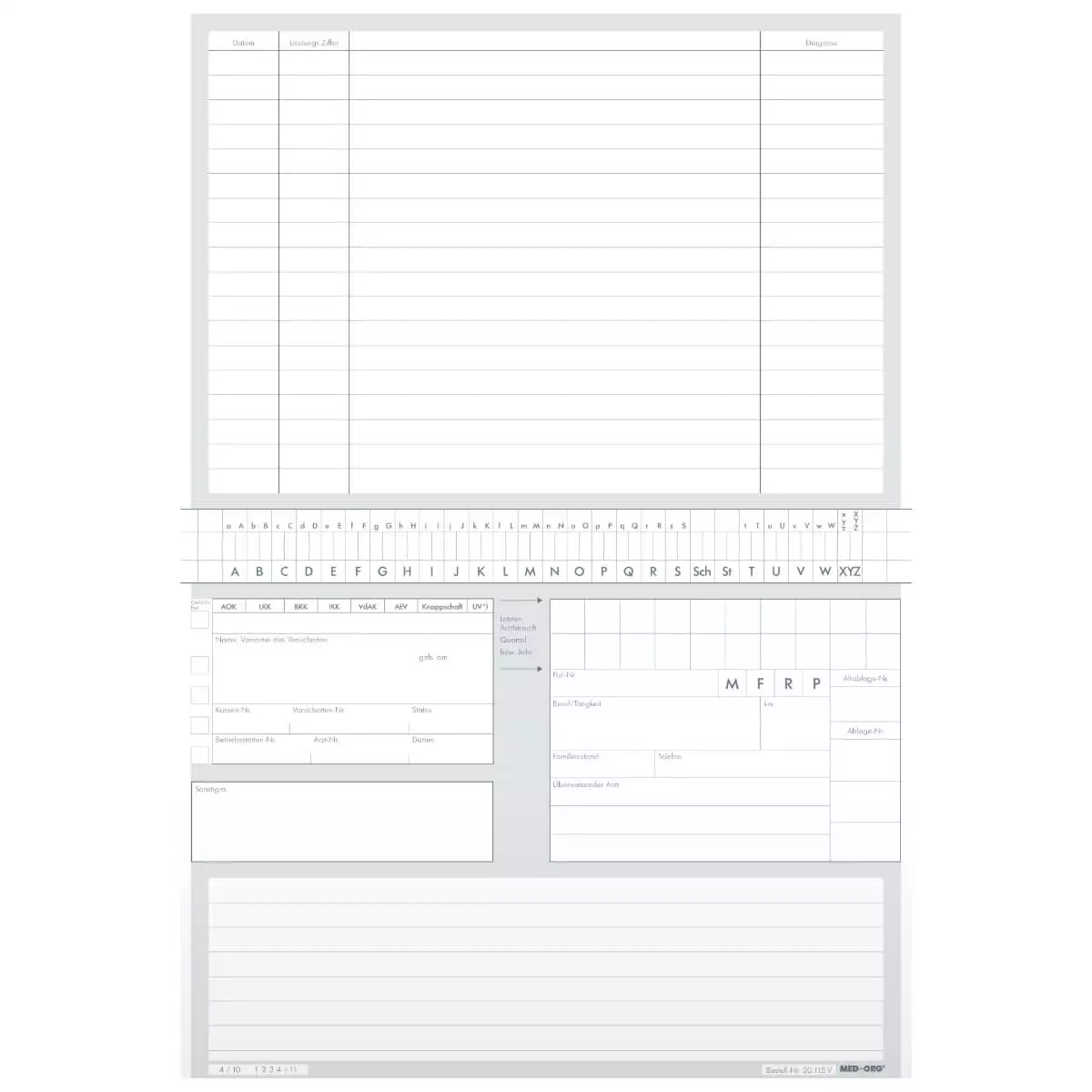 Alphasafe Karteikarten