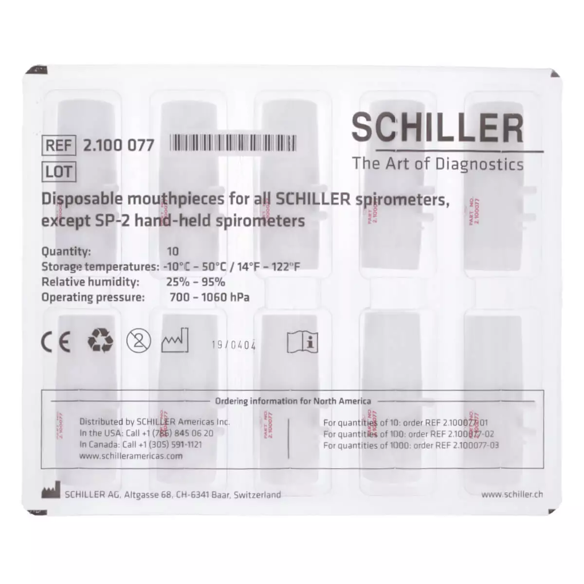  Mundstücke für SCHILLER-Spirometer