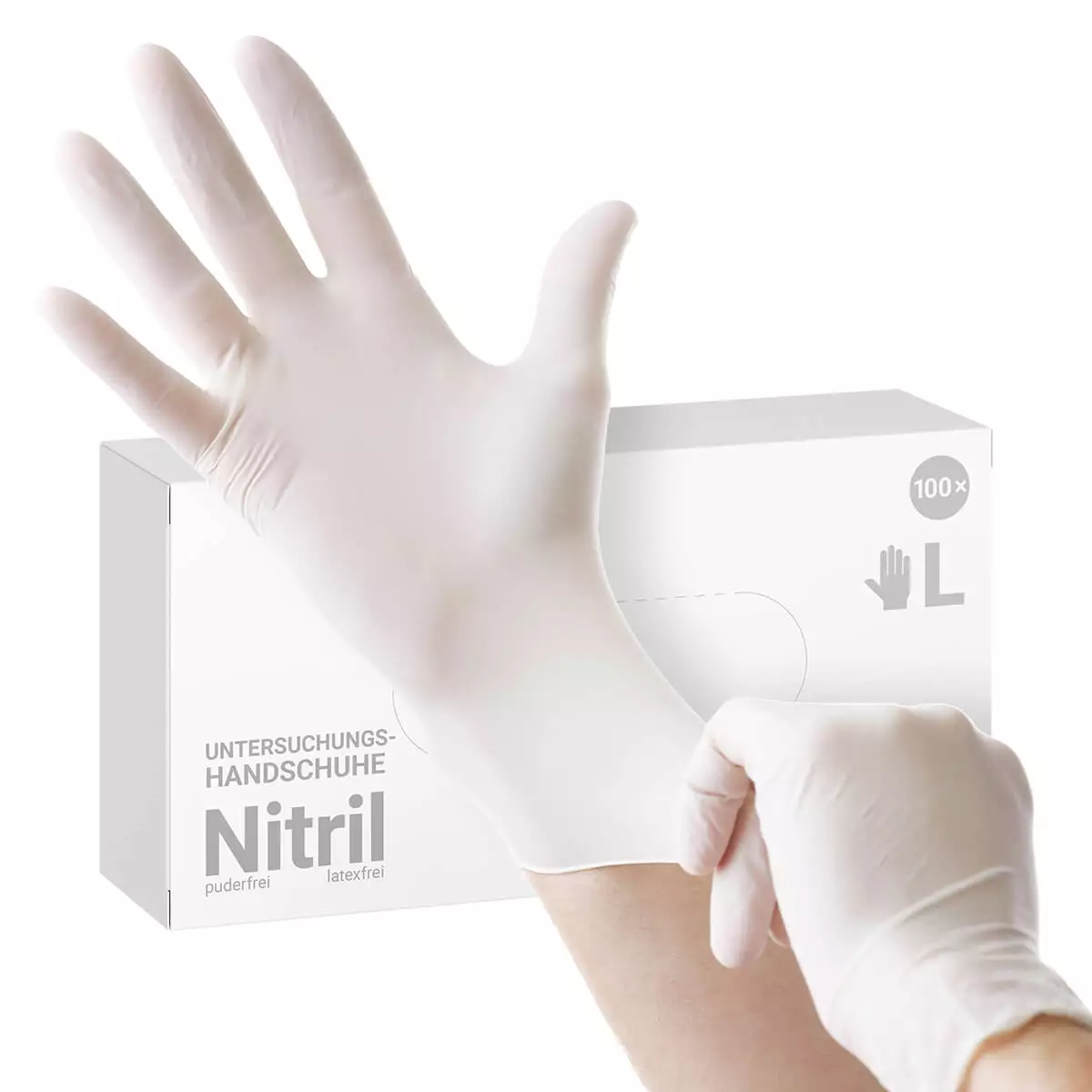  Puderfreie Nitril-Handschuhe