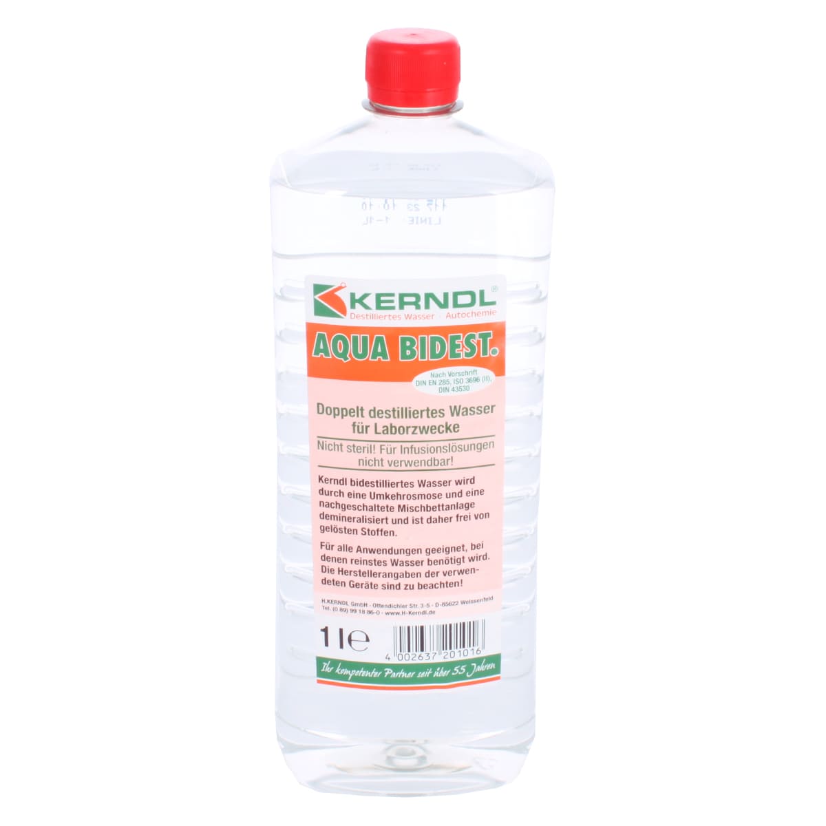Kerndl Bidestilliertes Wasser 1,0 Liter – Rein Für Labor, Kühlung Oder Batterien, NEU