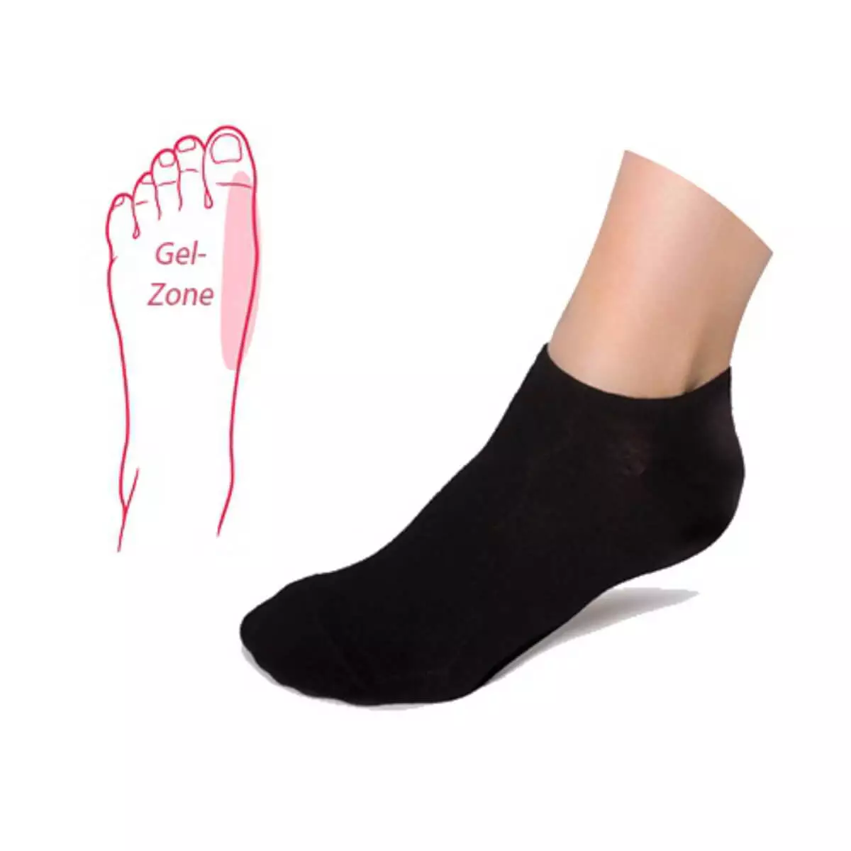  Söckchen mit integrierter Hallux-Gel-Zone