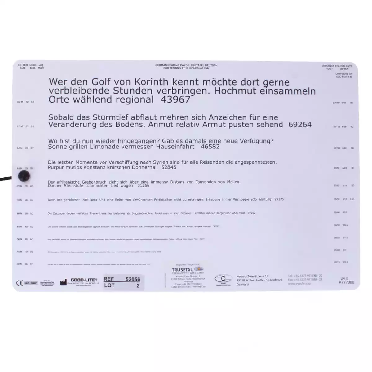  Low-Vision Lesetafel