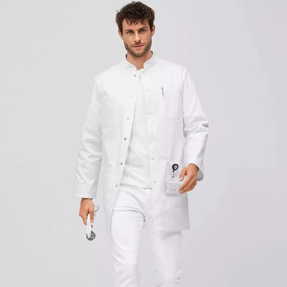  Herren-Arztkittel/-Labormantel weiß