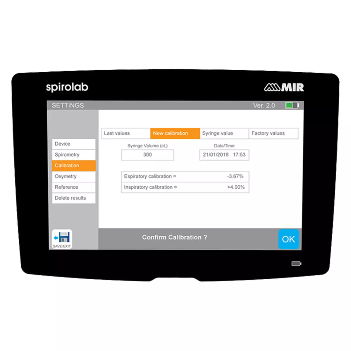  Spirolab Touchscreen Tisch-Spirometer