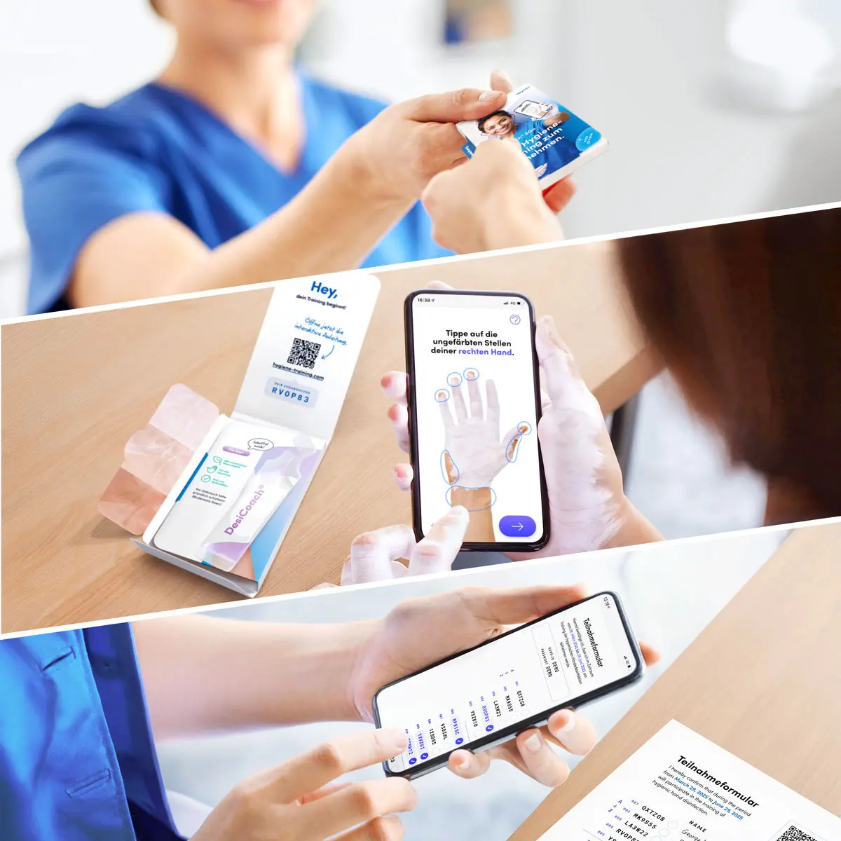  DesiCoach 2Go white Händehygiene-Trainingsset