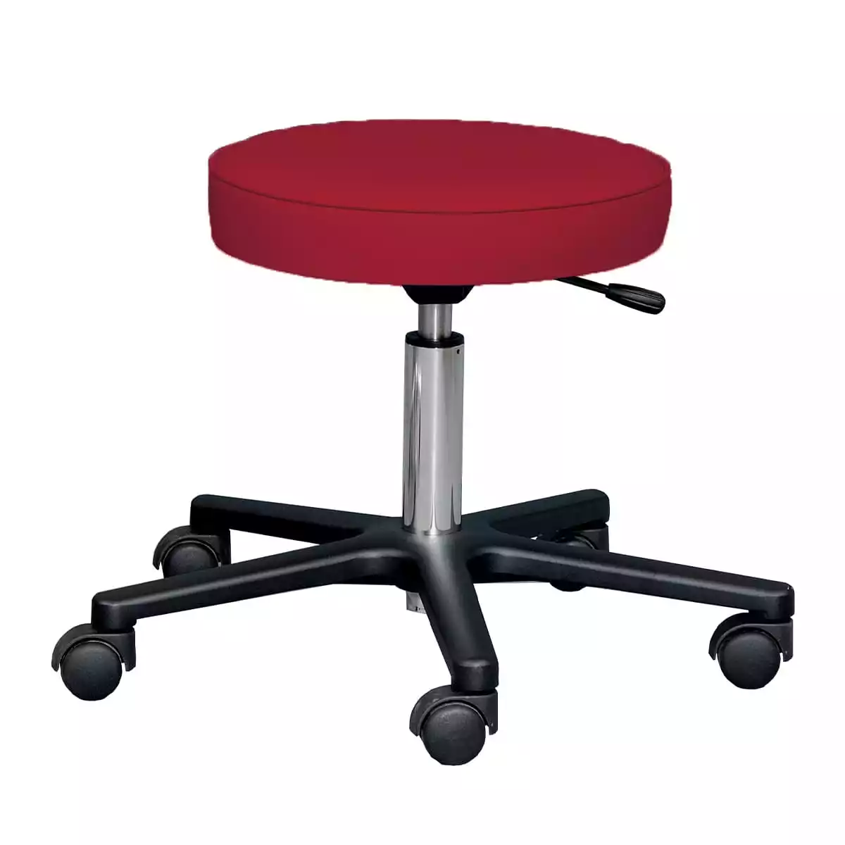  Drehhocker mit schwarzem Aluminium-Fußkreuz