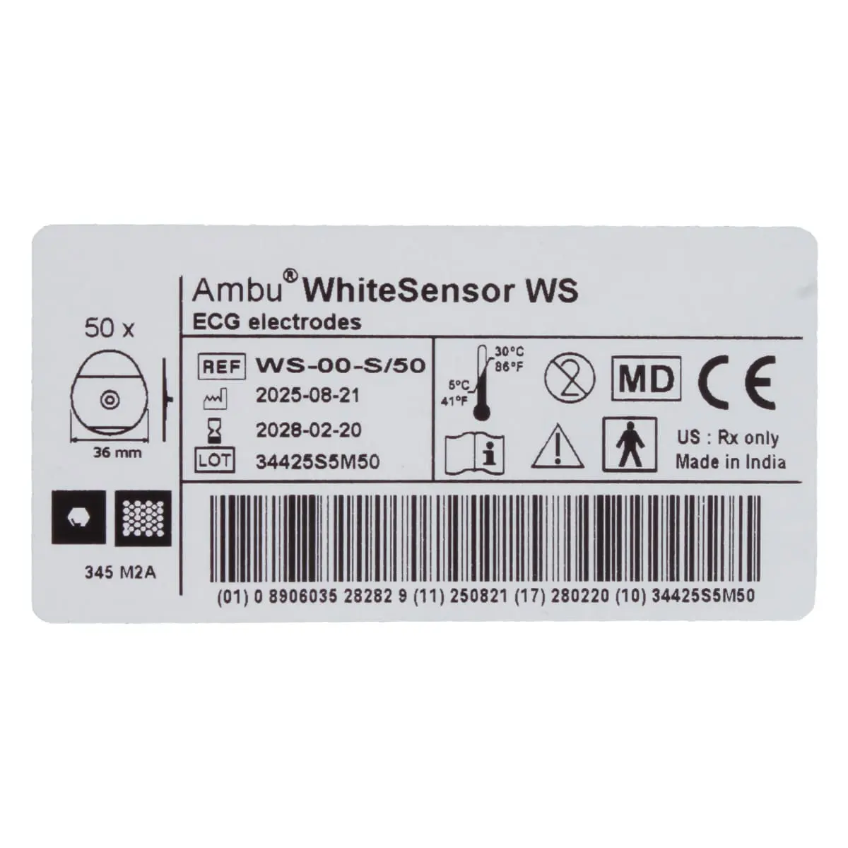 WhiteSensor WS-00-S/50 Einweg-EKG-Elektroden WhiteSensor WS-00-S/50 Einweg-EKG-Elektroden