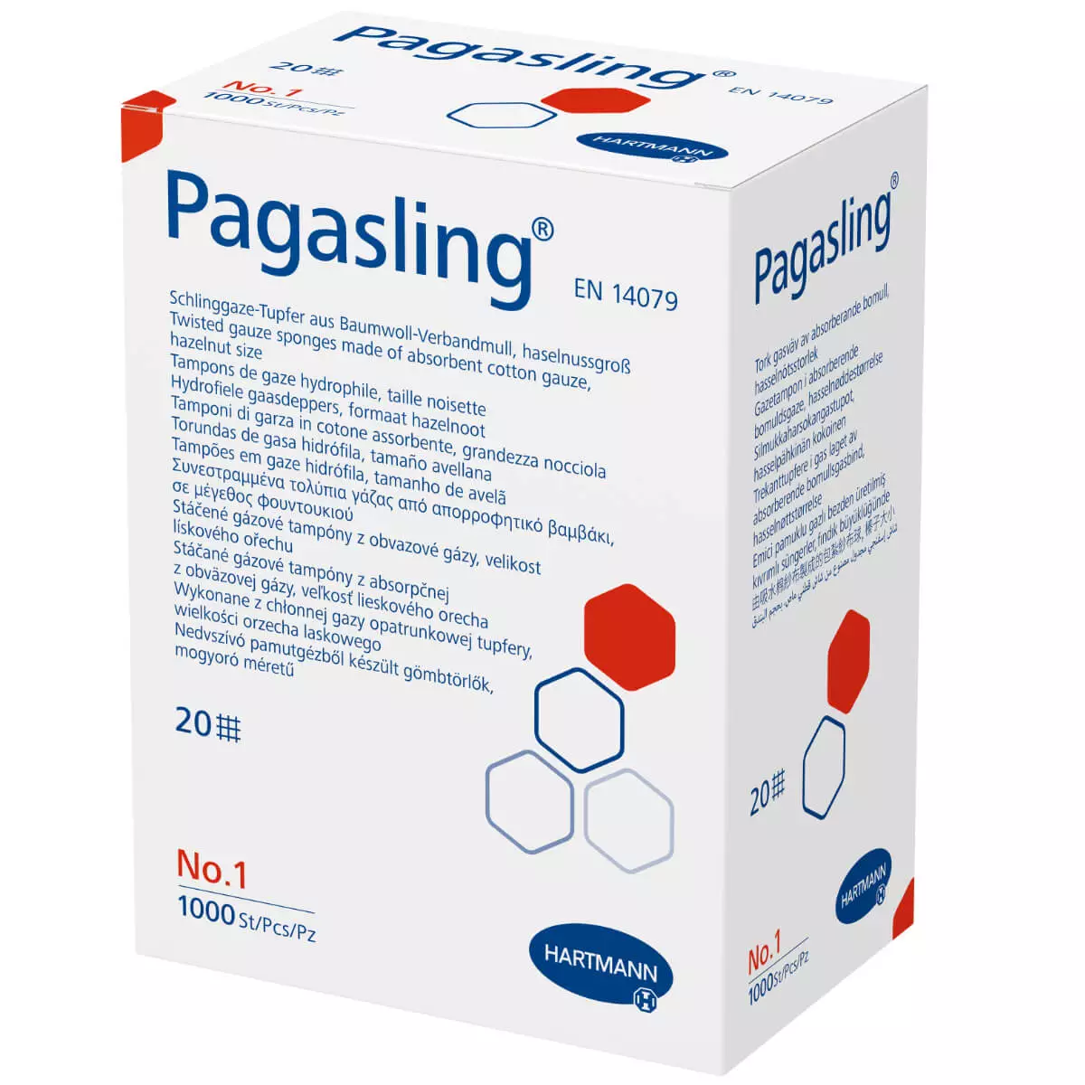  Pagasling unsterile Schlinggazetupfer