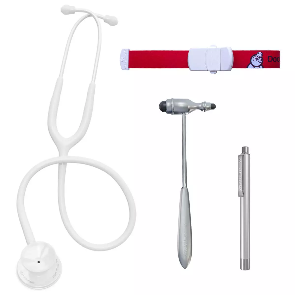  PJ/U-Kurs-Set MD One All White Stethoskop