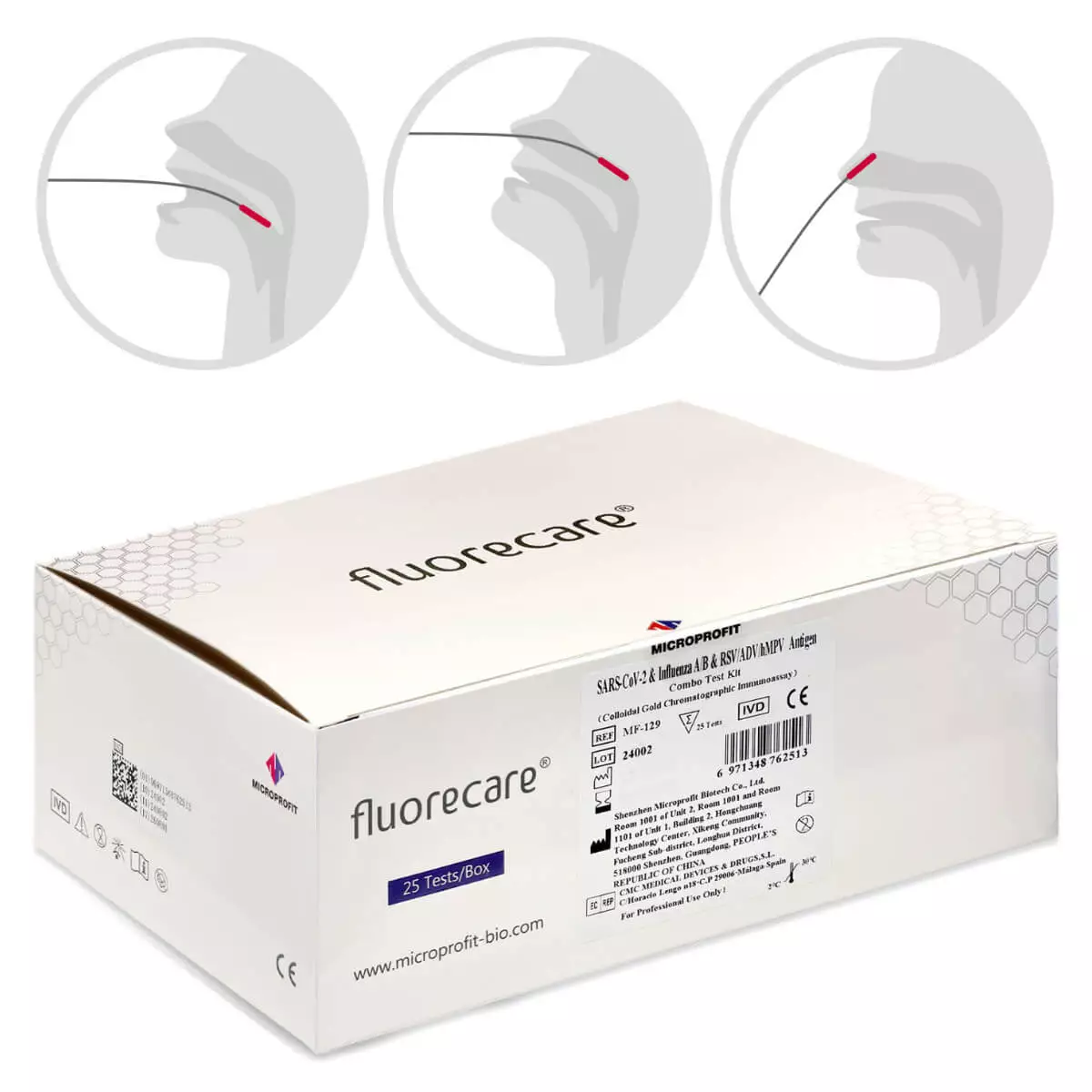  SARS-CoV-2, Influenza A/B, RSV, ADV, hMPV 6-in-1 Profi-Schnelltest