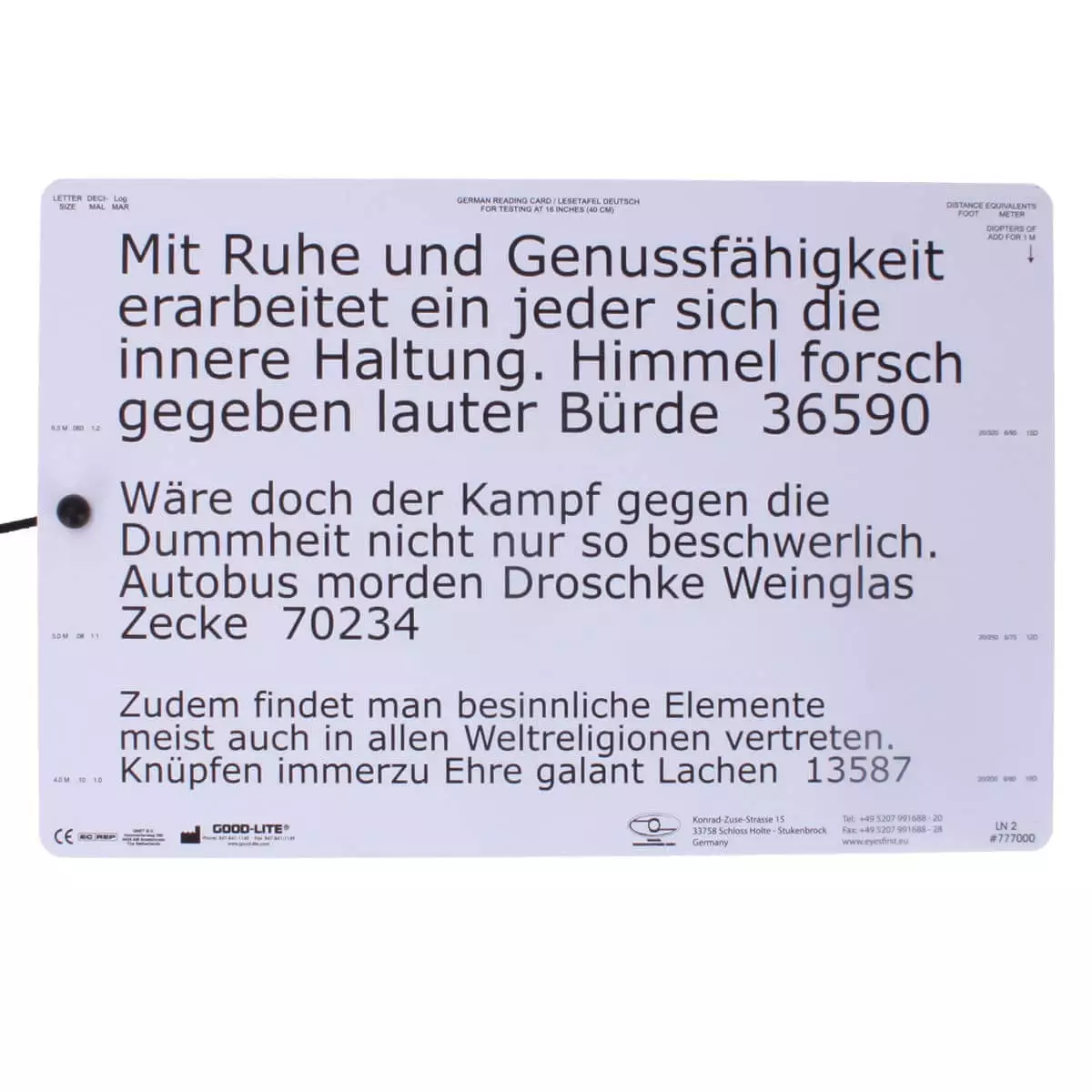  Low-Vision Lesetafel