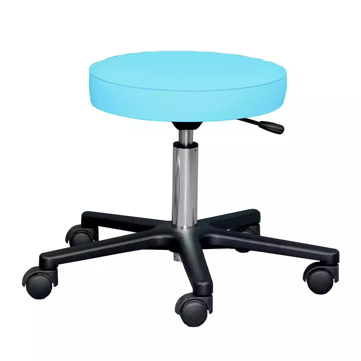  Drehhocker mit schwarzem Aluminium-Fußkreuz