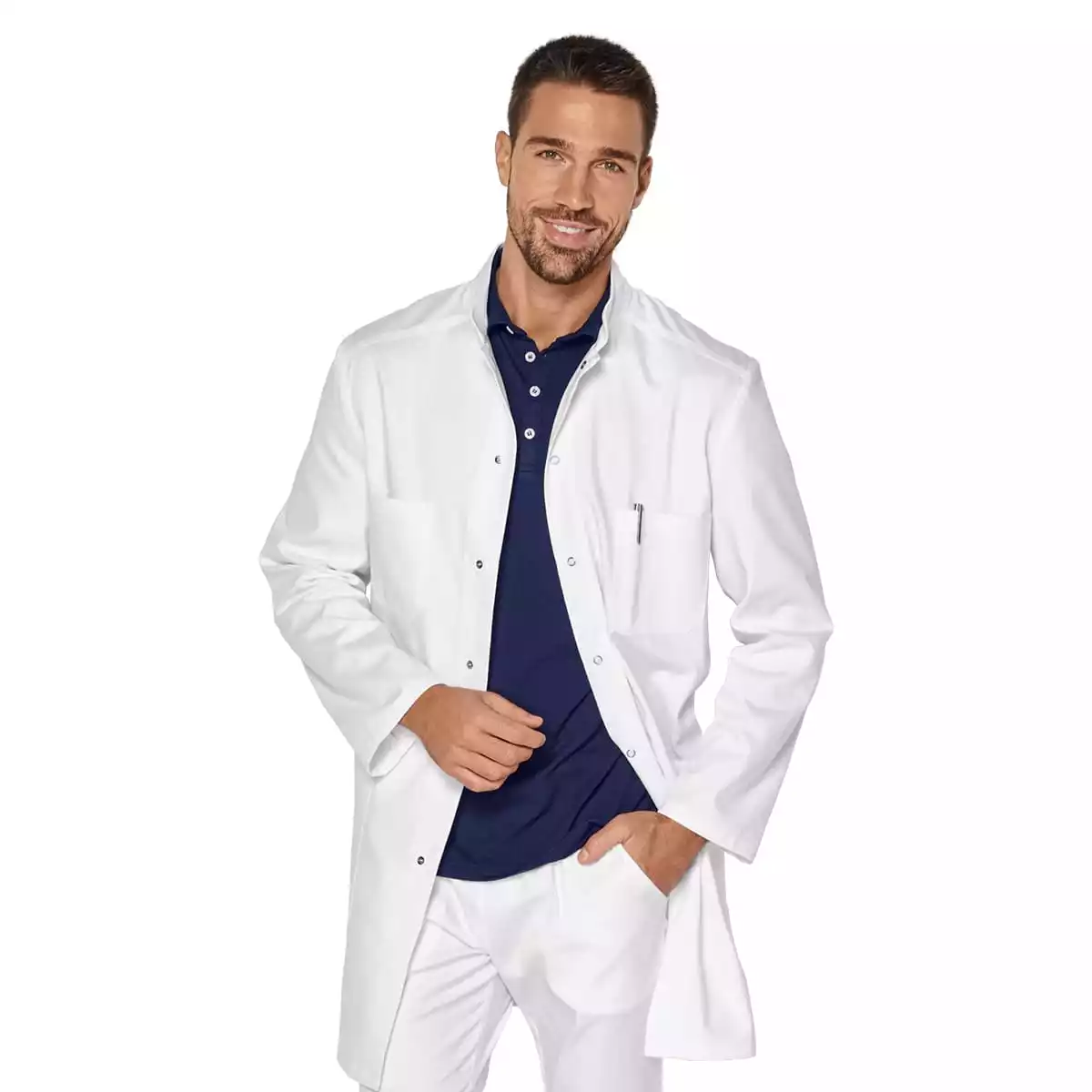  Herren-Arztkittel/-Labormantel weiß